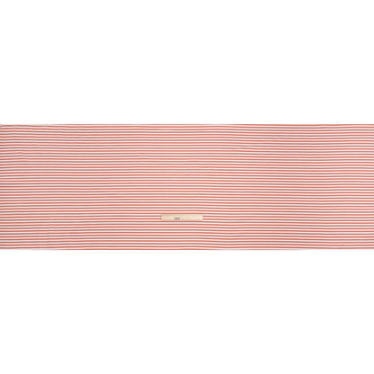 Stretch Jersey with French Terry Stripes by Mara Hoffman - Dusty Coral and White Stripes - Designer Deadstock