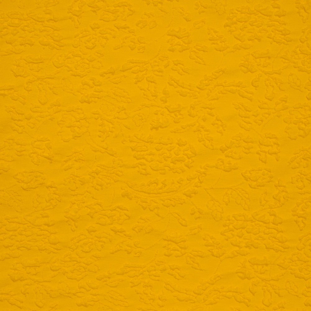 Textured Stretch Knit Jacquard by Mara Hoffman - Yellow Floral - Designer Deadstock