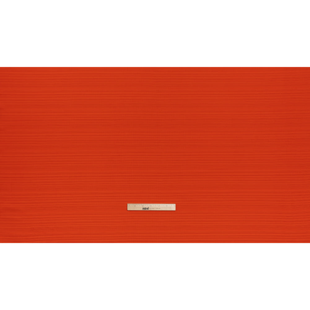 Ribbed Stretch Polyester Double Knit by Mara Hoffman - Blaze Orange - Designer Deadstock