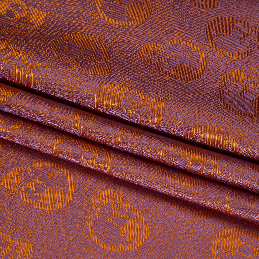 Skulls Jacquard Lining - Orange and Lavender Bi-Color - Thalia Collection