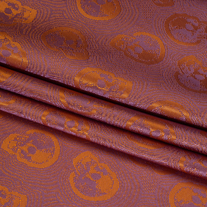 Skulls Jacquard Lining - Orange and Lavender Bi-Color - Thalia Collection
