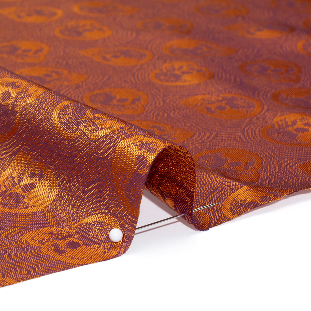 Skulls Jacquard Lining - Orange and Lavender Bi-Color - Thalia Collection