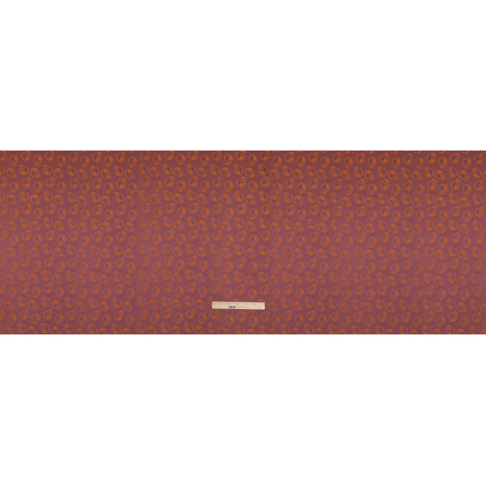 Skulls Jacquard Lining - Orange and Lavender Bi-Color - Thalia Collection