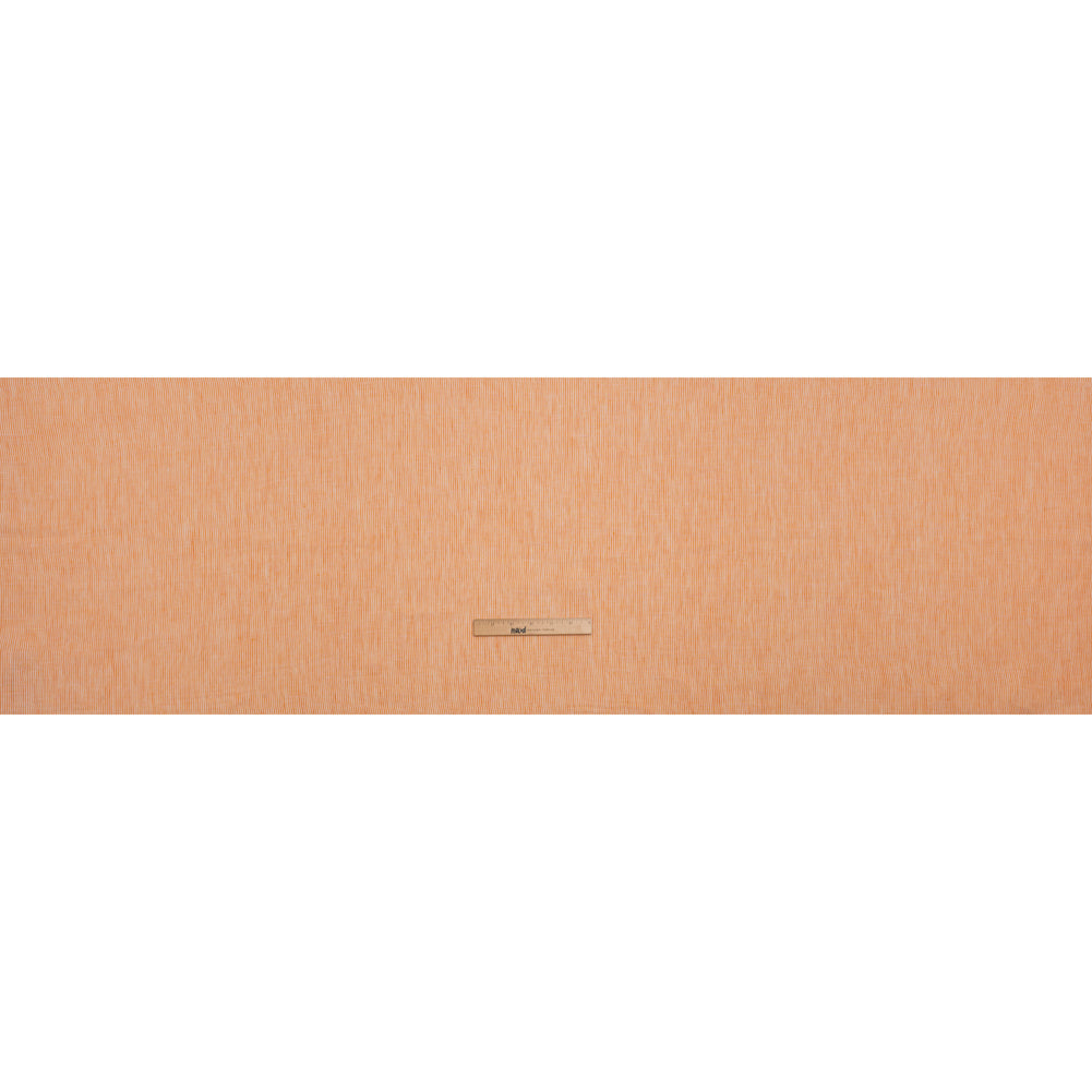 Lightweight Linen Woven - Orange and White Candy Stripes Full