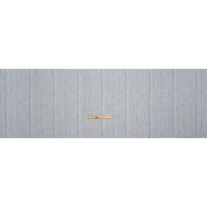 Medium Weight Linen Woven - Pastel Blue and Multicolor Stripes Full
