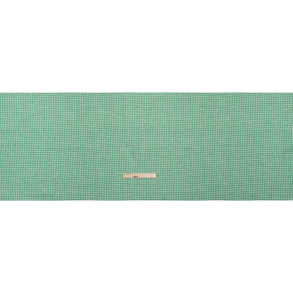 Heavyweight Linen Woven - Kelly Green and White Gingham Check Full