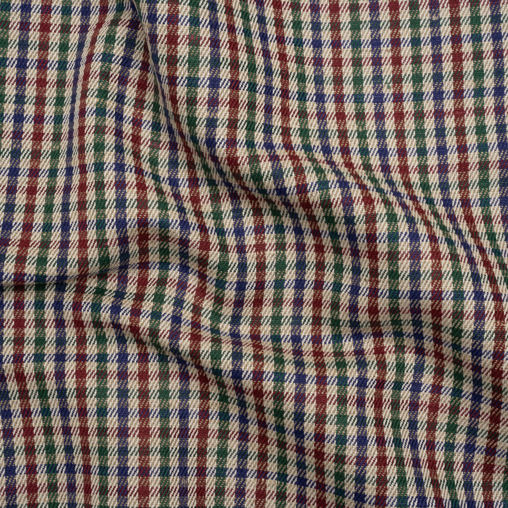 Heavyweight Linen Twill - Red, Blue and Green Checks
