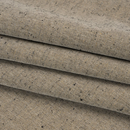 Heavyweight Metallic Linen Woven - White, Black and Gold Folded