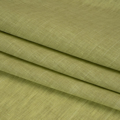 Two-Tone Lightweight Linen Woven - White and Lime Green Folded