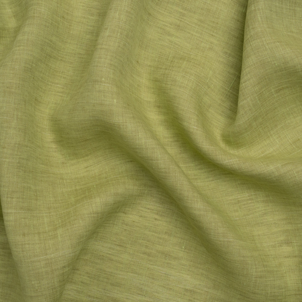 Two-Tone Lightweight Linen Woven - White and Lime Green
