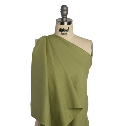 Stretch Linen Woven - Green Apple - Asturias Collection