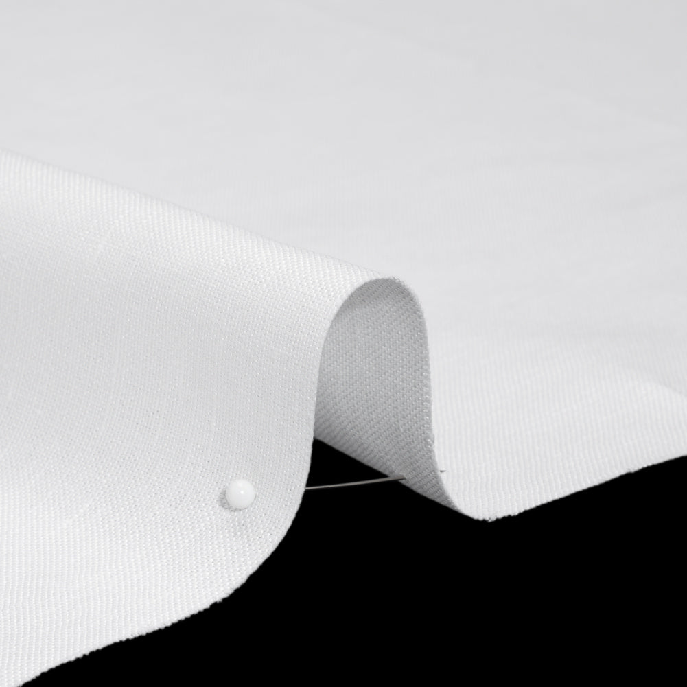 Medium Weight Linen and Cotton Woven - White Detail