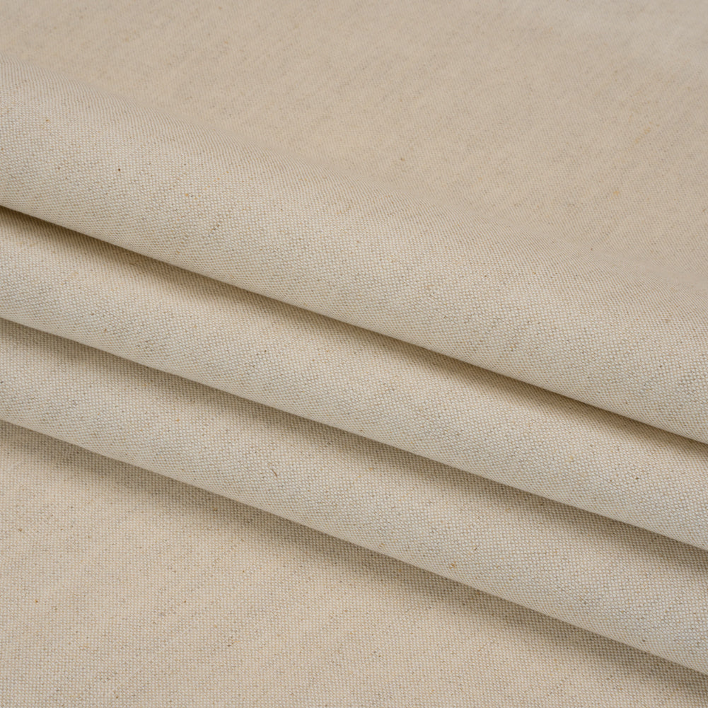 Medium Weight Linen and Cotton Woven - Oatmeal Folded