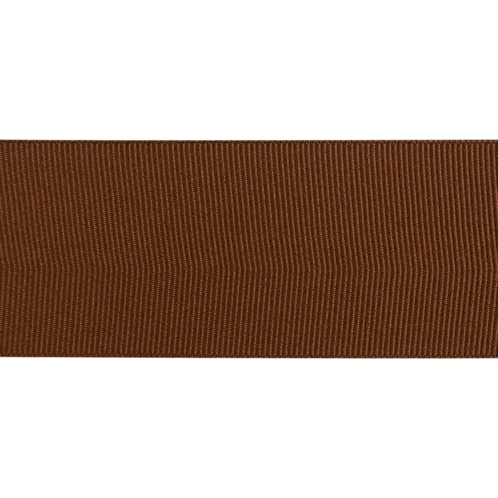 Grosgrain Ribbon - 40mm - Aztec Brown - Folded