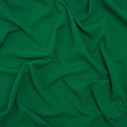 Stretch Polyester Crepe Double Knit - Grass Green - Designer Deadstock