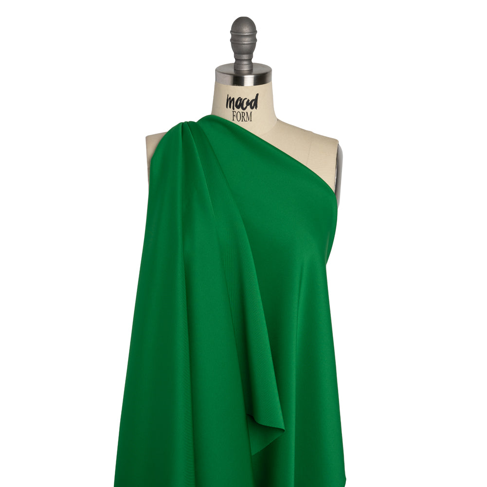 Stretch Polyester Scuba Knit - Grass Green - Designer Deadstock