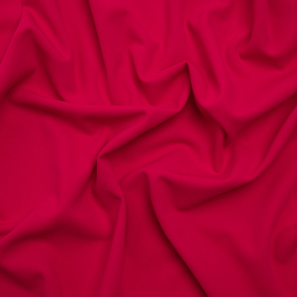 Stretch Polyester Crepe Double Knit - Dragon Fruit Pink - Designer Deadstock