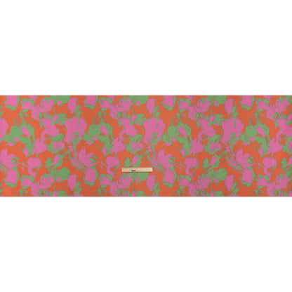 Luxury Polyester Brocade - Hot Pink, Orange and Summer Green Abstract Brushstrokes