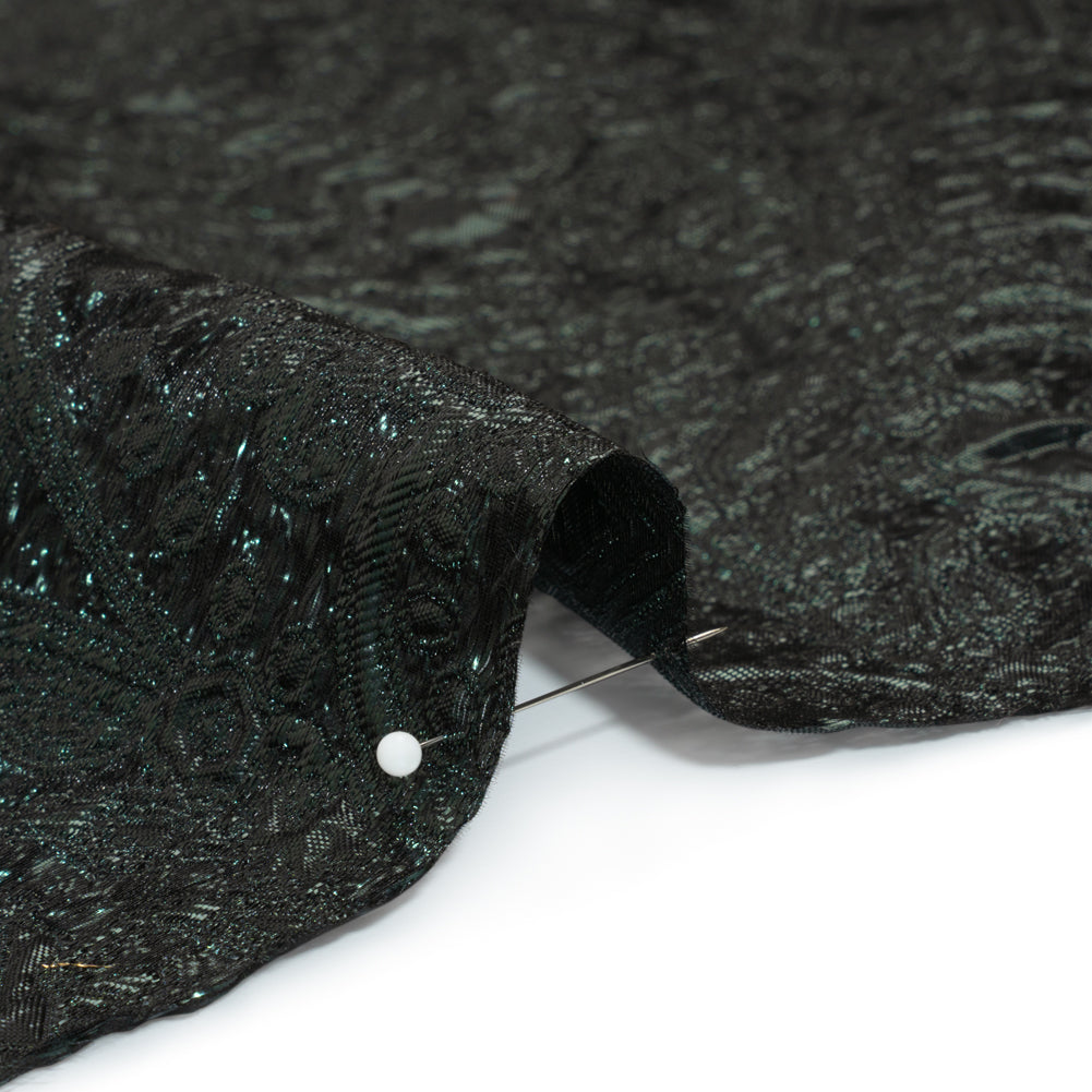 Metallic Luxury Brocade - Dark Green Fancy Chandeliers