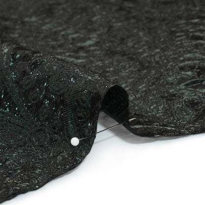 Metallic Luxury Brocade - Dark Green Fancy Chandeliers