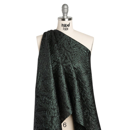 Metallic Luxury Brocade - Dark Green Fancy Chandeliers
