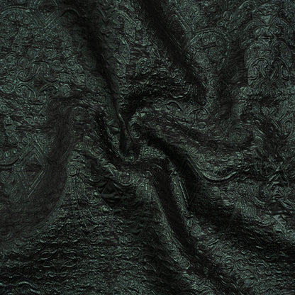 Metallic Luxury Brocade - Dark Green Fancy Chandeliers