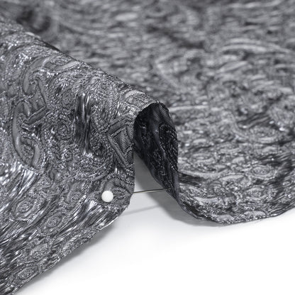 Metallic Luxury Brocade - Bright Silver Fancy Chandeliers