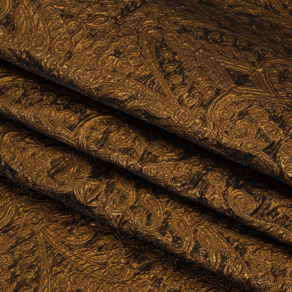 Metallic Luxury Brocade - Copper Fancy Chandeliers - Folded