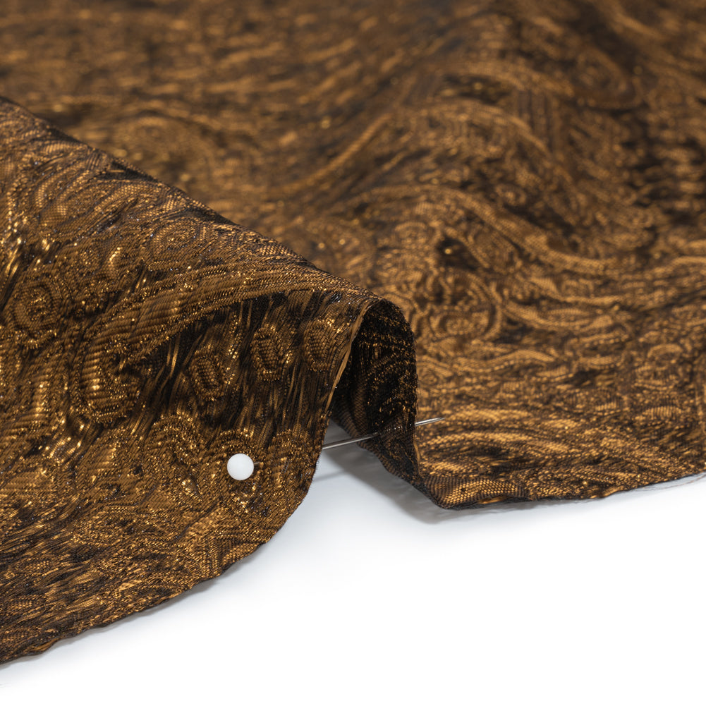 Metallic Luxury Brocade - Copper Fancy Chandeliers - Detail