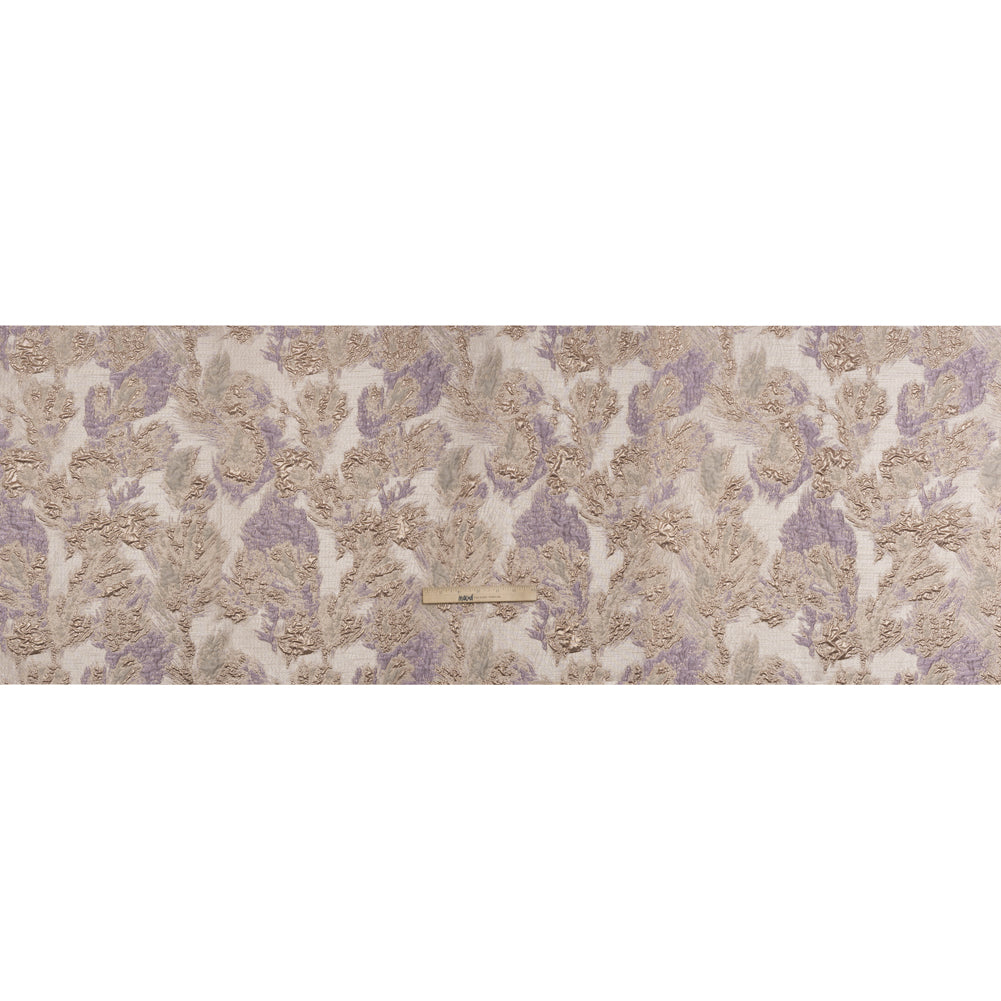 Metallic Luxury Brocade - Baby Pink, Rose Gold and Lavender Abstract Flora - Full