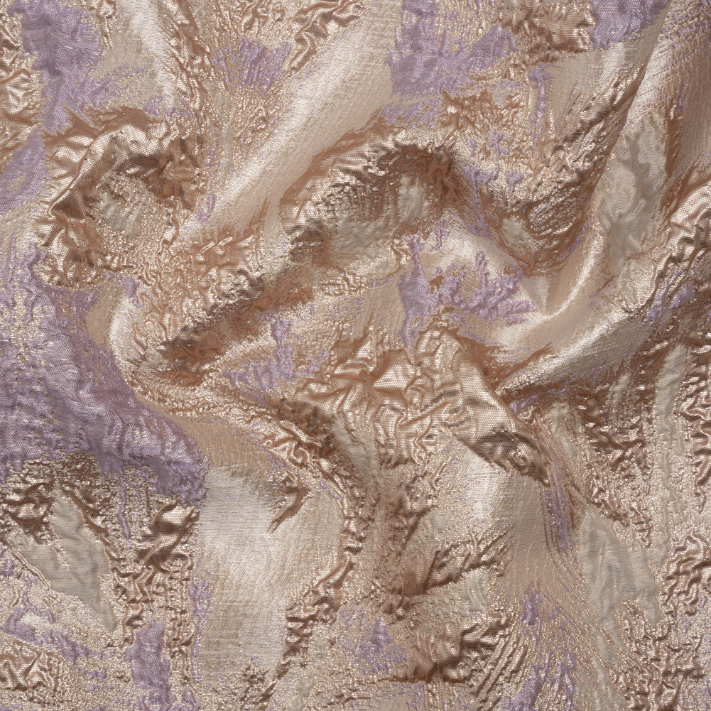 Metallic Luxury Brocade - Baby Pink, Rose Gold and Lavender Abstract Flora