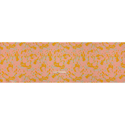 Luxury Polyester Brocade - Sparkling Peach, Golden Yellow and Sky Blue Abstract Markmaking