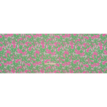 Luxury Polyester Brocade - Sparkling Hot Pink and Kelly Green Abstract Markmaking