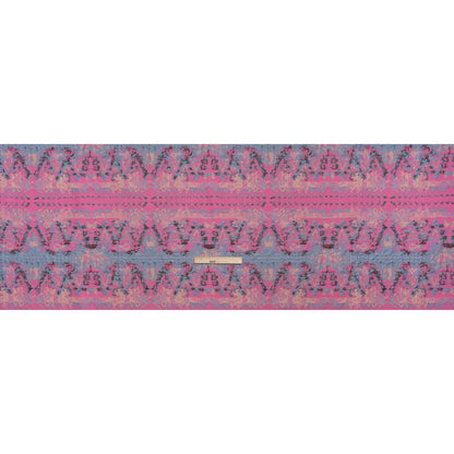 Metallic Luxury Brocade - Pink, Periwinkle and Peach Rorschach Stripes
