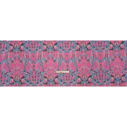 Metallic Luxury Brocade - Pink, Periwinkle and Peach Melting Abstract