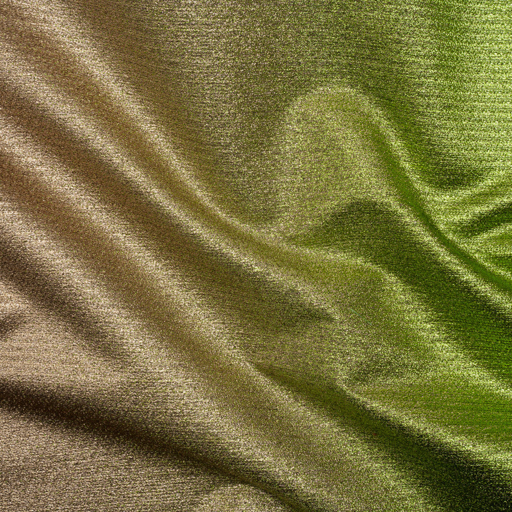 Metallic Luxury Brocade - Lime Green and Gold Crackled Ombre
