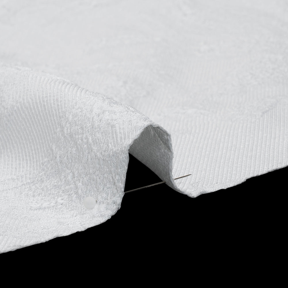 Luxury Bridal Brocade - White Growing Garden
