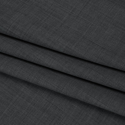 Wool Twill Suiting - Heathered Gray - Deadstock