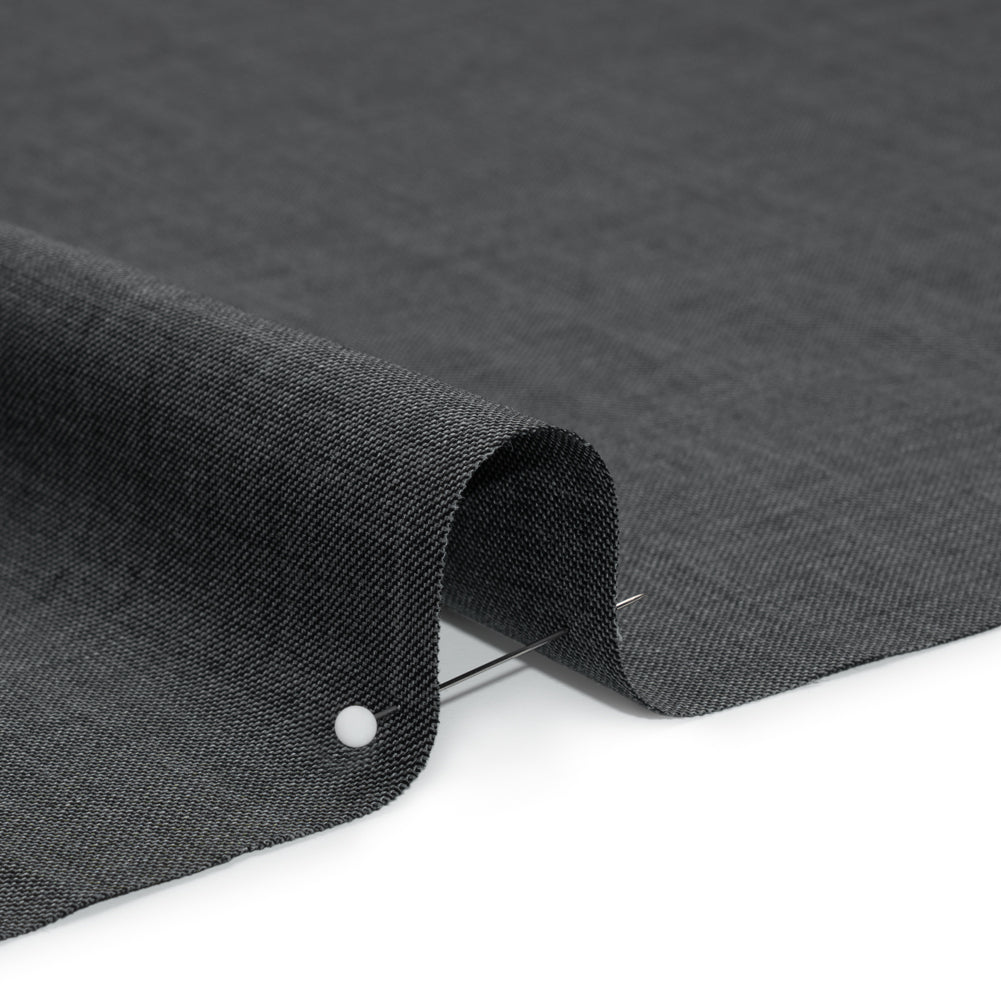 Wool Twill Suiting - Heathered Gray - Deadstock