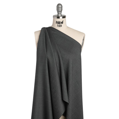 Wool Twill Suiting - Heathered Gray - Deadstock