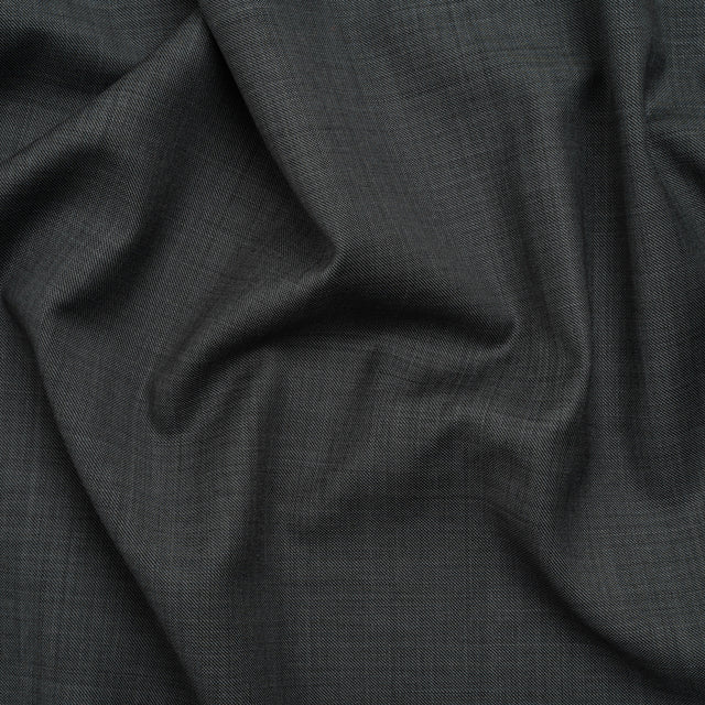 Wool Twill Suiting - Heathered Gray - Deadstock
