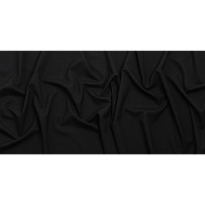 Super 120 Wool Suiting - Black and Gray Dotted Pinstripes - Deadstock