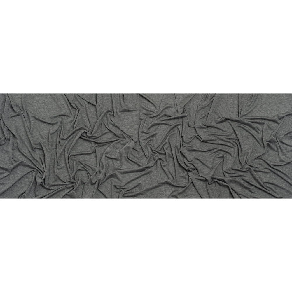 Stretch Rayon Jersey - Dark Heathered Gray - Deadstock