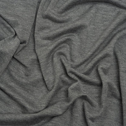 Stretch Rayon Jersey - Dark Heathered Gray - Deadstock