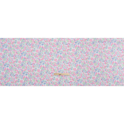 Cotton and Viscose Jersey Print - Pastel Blue, Pink and Mint Green Floral - Deadstock