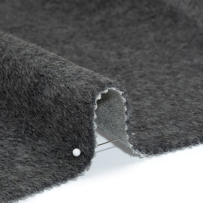 Alpaca Wool Coating Single Face - Charcoal