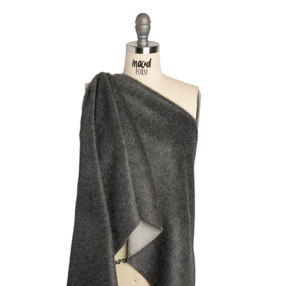 Alpaca Wool Coating Single Face - Charcoal