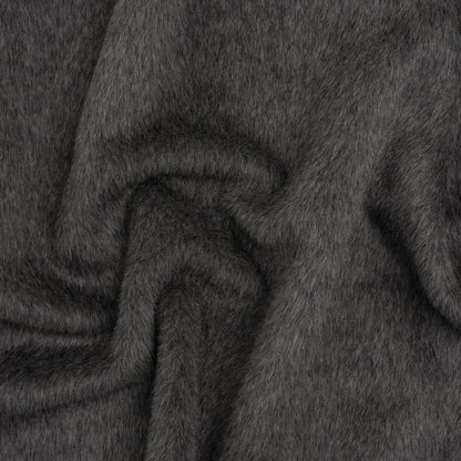 Alpaca Wool Coating Single Face - Charcoal