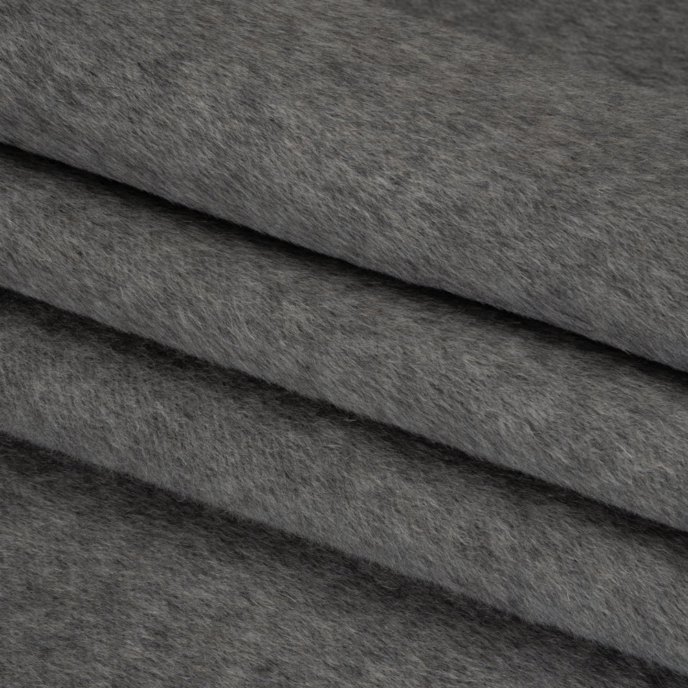Alpaca Wool Coating Double Face - Medium Gray