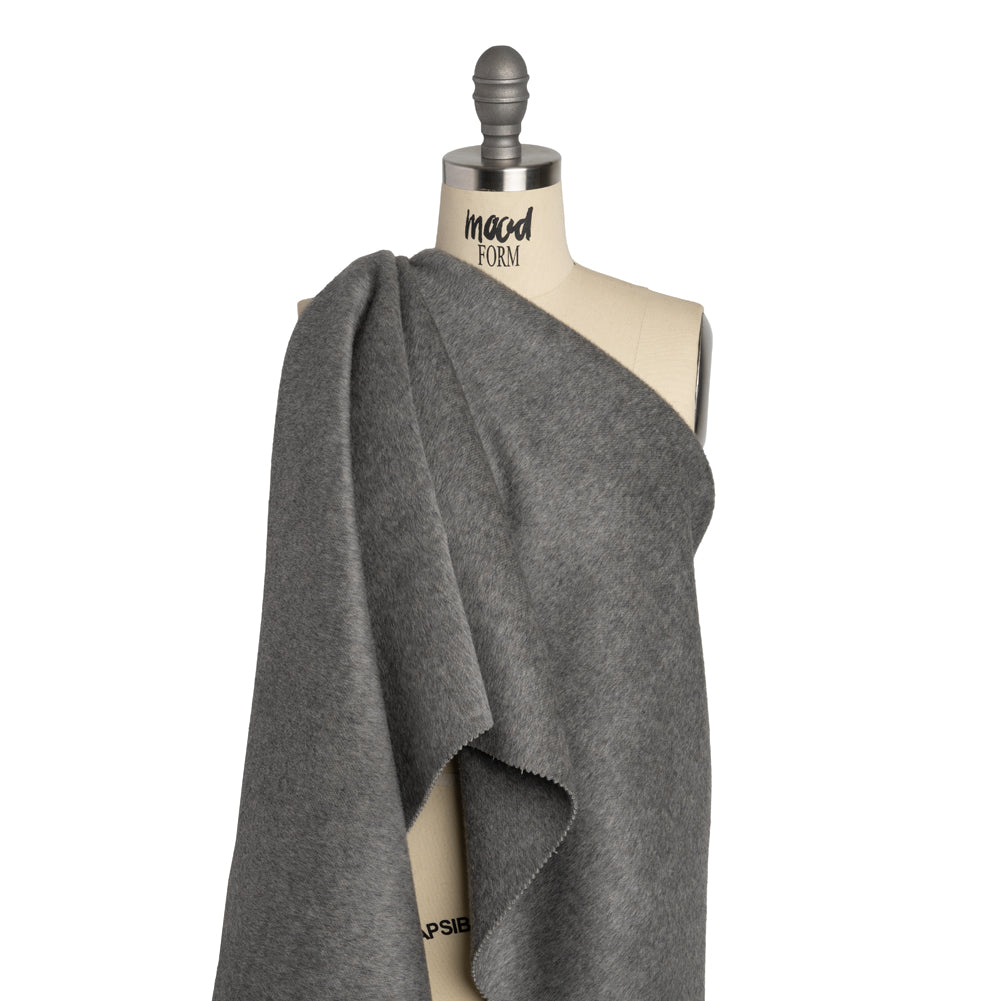 Alpaca Wool Coating Double Face - Medium Gray